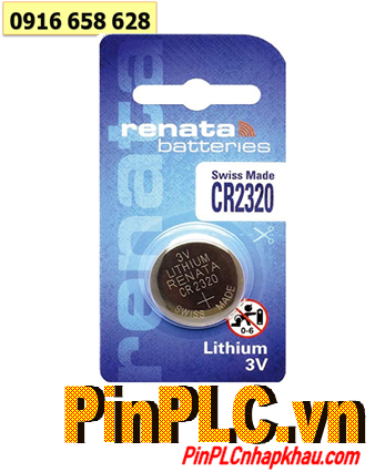 Renata CR2320, Pin 3v lithium Renata CR2320 chính hãng _Made in Thụy Sỹ (Loại vỉ 1viên)